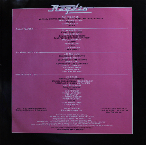 Ray Parker Jr. And Raydio - A Woman Needs Love