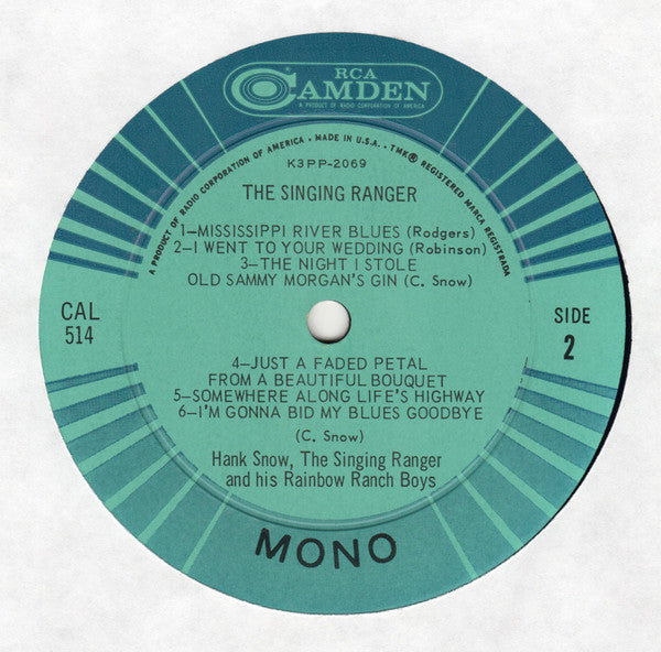 Hank Snow And His Rainbow Ranch Boys, The - The Singing Ranger