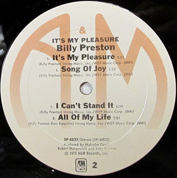 Billy Preston - It's My Pleasure