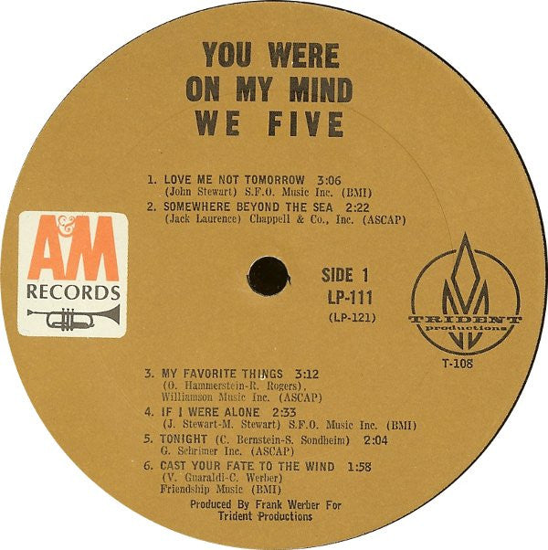 We Five - You Were On My Mind