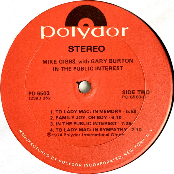 Michael Gibbs & Gary Burton - In The Public Interest