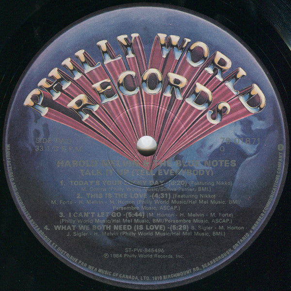 Harold Melvin And The Blue Notes - Talk It Up (Tell Everybody)