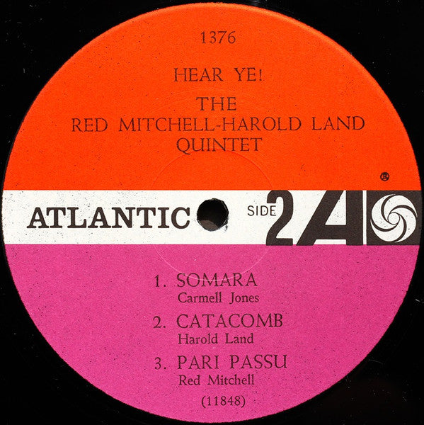 Red Mitchell - Harold Land Quintet, The - Hear Ye!!!! Hear Ye!!!!