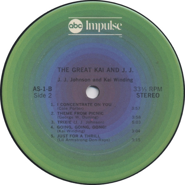 Kai Winding & J.J. Johnson Featuring Bill Evans, Paul Chambers , Tommy Williams , Roy Haynes, Art Taylor - The Great Kai & J.J. Brand New, Swinging Together Again