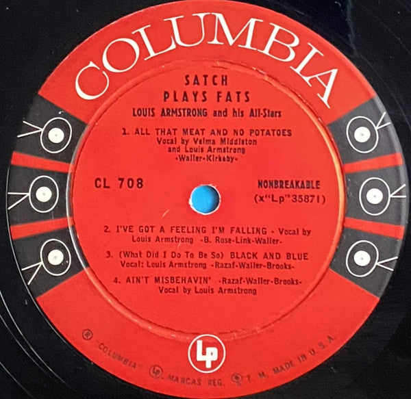 Louis Armstrong And His All-Stars - Satch Plays Fats (A Tribute To The Immortal Fats Waller)