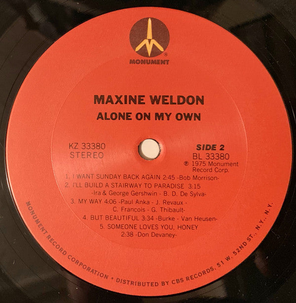Maxine Weldon - Alone On My Own