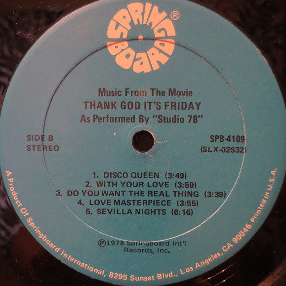 Studio '78 - Thank God It's Friday (Music From The Movie)