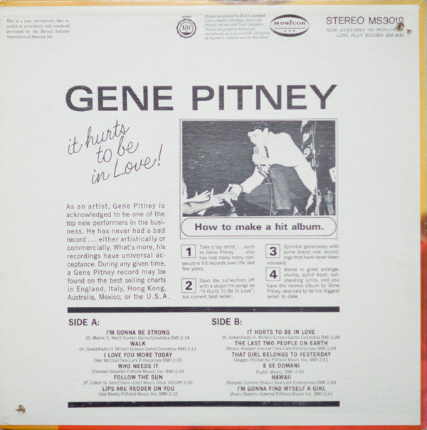 Gene Pitney - It Hurts To Be In Love And Eleven More Hit Songs