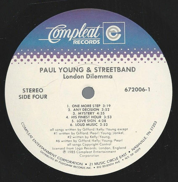 Paul Young And Streetband - London Dilemma A Compleat Collection