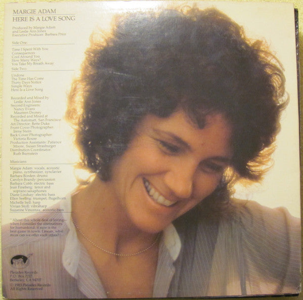 Margie Adam - Here Is A Love Song