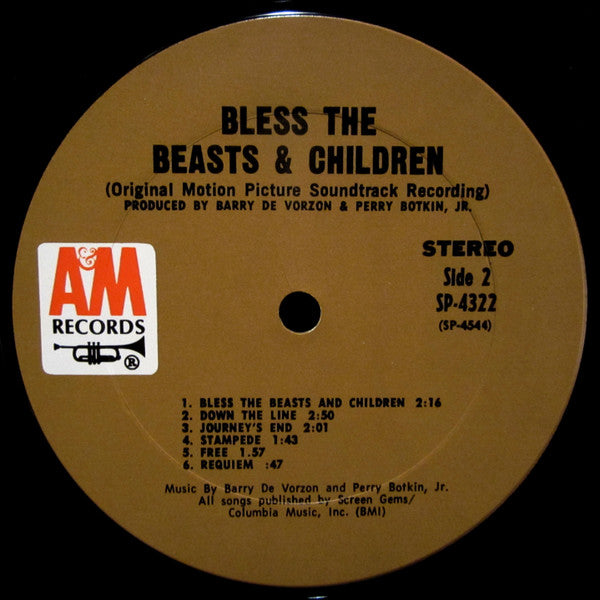 Barry De Vorzon And Perry Botkin Jr. - Bless The Beasts & Children (Original Motion Picture Soundtrack Recording)