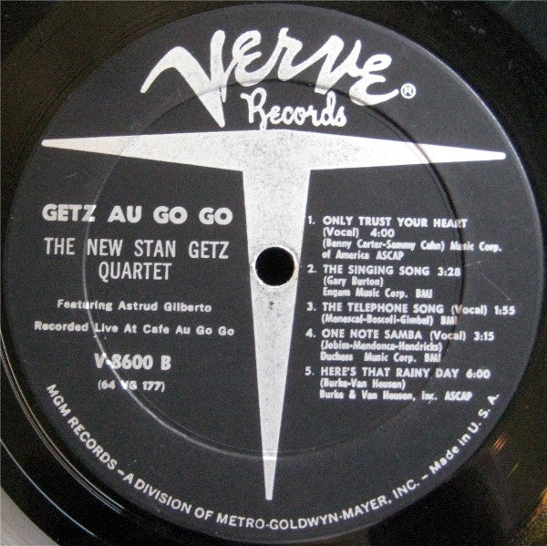 New Stan Getz Quartet, The Featuring Astrud Gilberto - Getz Au Go Go