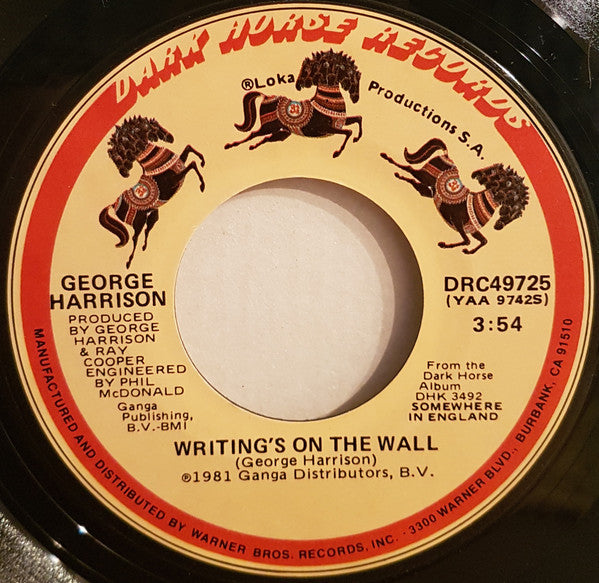 George Harrison - All Those Years Ago / Writing's On The Wall