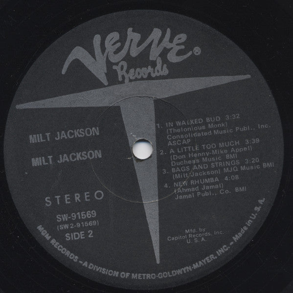 Milt Jackson And Hip String Quartet, The - Milt Jackson And The Hip String Quartet