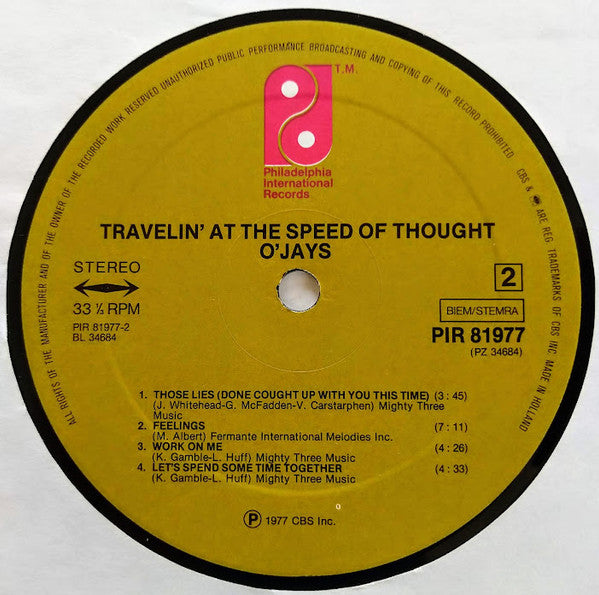 O'Jays, The - Travelin' At The Speed Of Thought