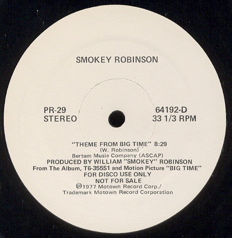 Smokey Robinson - Theme From Big Time