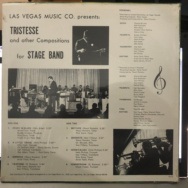 Raoul Romero - Tristesse And Other Compositions For Stage Band