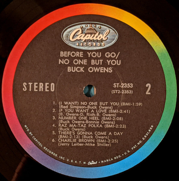 Buck Owens And His Buckaroos - Before You Go / No One But You