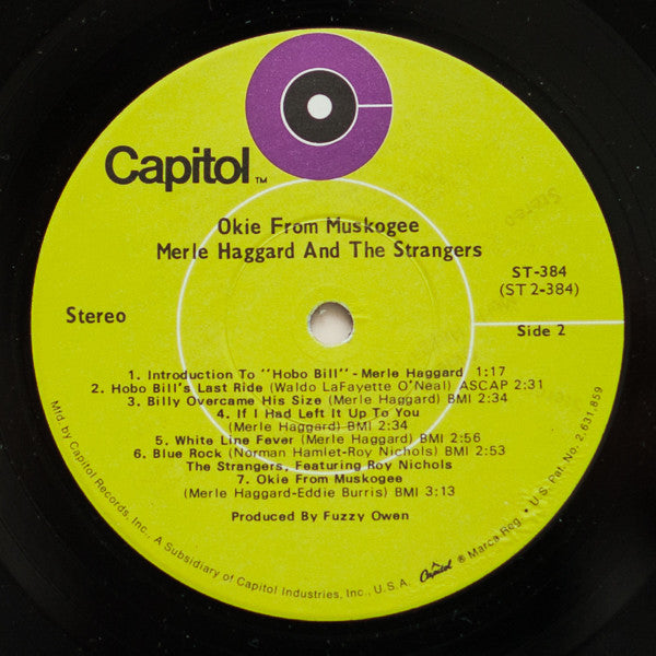 Merle Haggard And Strangers , The - Okie From Muskogee (Recorded "Live" In Muskogee, Oklahoma)
