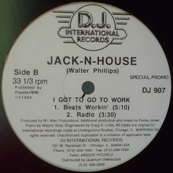 Mix Masters Featuring MC Action / Jack N. House - In The Mix / I Got To Go To Work