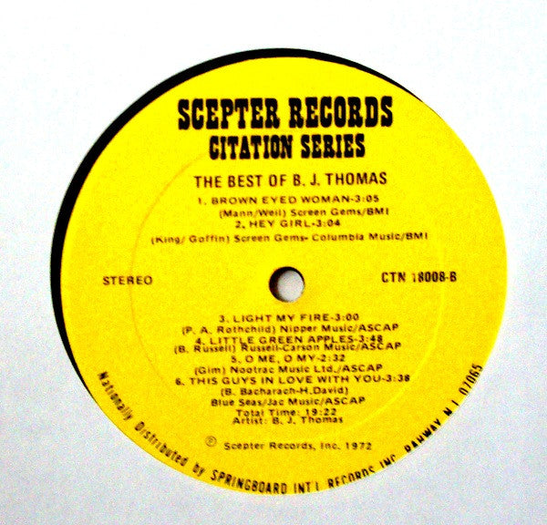 The Best Of B.J. Thomas
