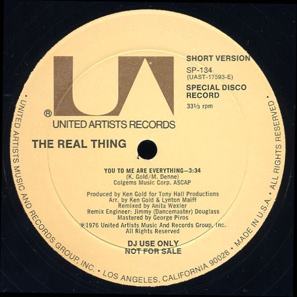 Real Thing, The - You To Me Are Everything (Disco Version)