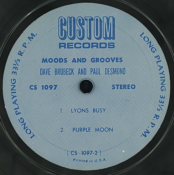 Dave Brubeck & Paul Desmond - Moods & Grooves