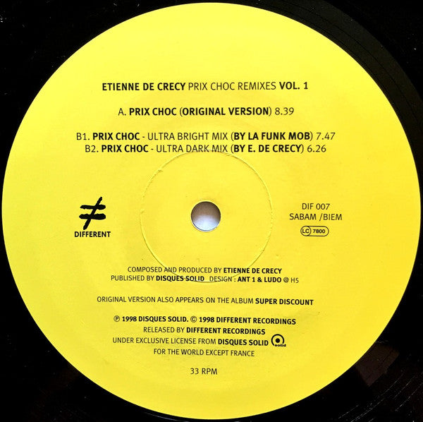 Etienne De Crécy - Prix Choc (Remixes Vol. 1)