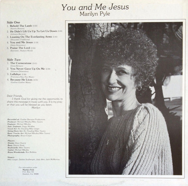 Marilyn Pyle - You And Me Jesus