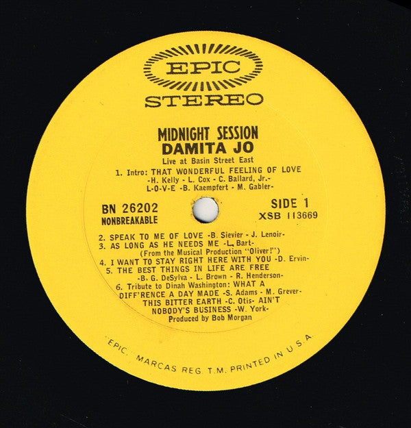 Damita Jo - Midnight Session - Live At Basin Street East