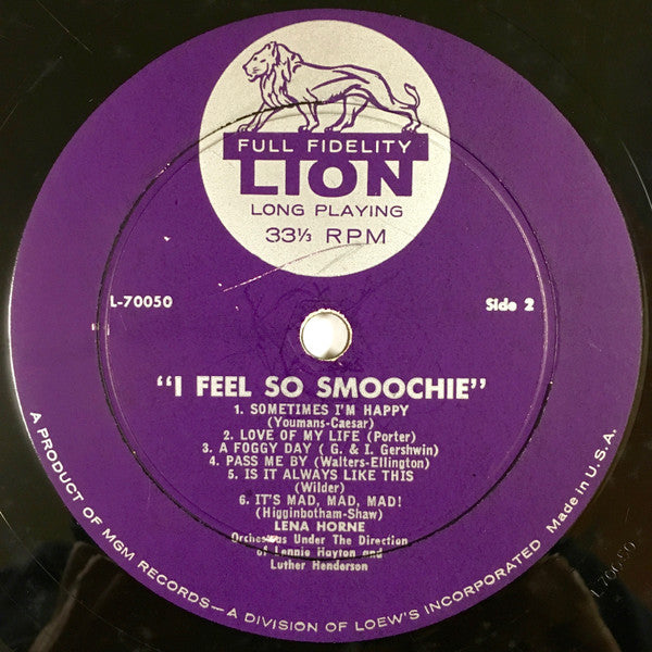 Lena Horne - I Feel So Smoochie