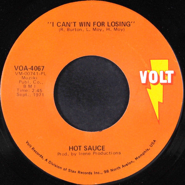 Hot Sauce - I'll Kill A Brick (About My Man) / I Can't Win For Losing