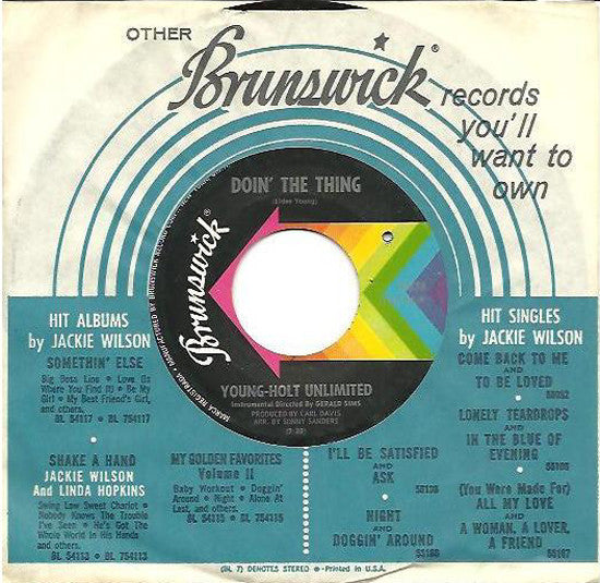 Young Holt Unlimited - Young-Holt Unlimited- The Beat Goes On/Doin' The Thing