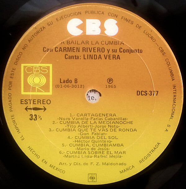 Carmen Rivero Y Su Conjunto Canta Linda Vera - A Bailar La Cumbia