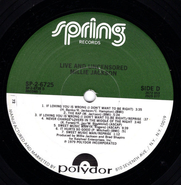 Millie Jackson - Live & Uncensored