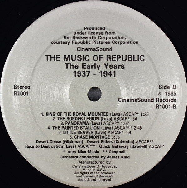 Republic Pictures Corporation - The Music of Republic: The Early Years 1937-1941