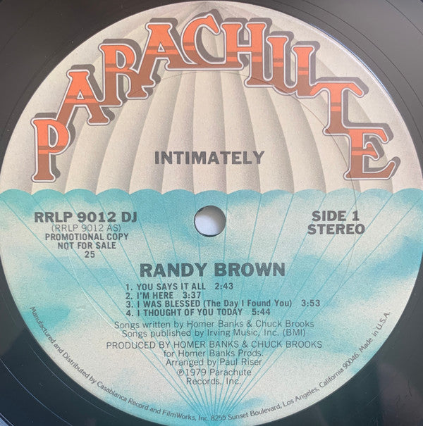Randy Brown - Intimately