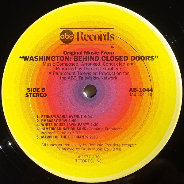 Dominic Frontiere - Washington: Behind Closed Doors (Original Music From)