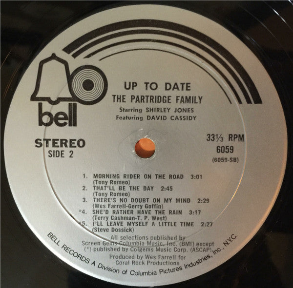 Partridge Family, The Starring Shirley Jones Featuring David Cassidy - Up To Date