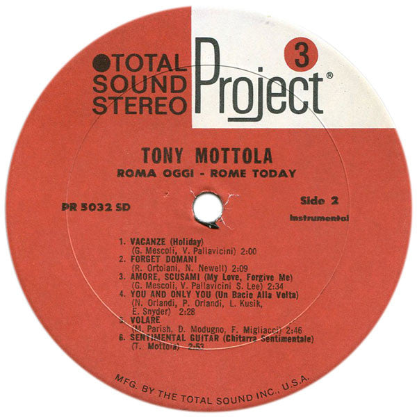 Tony Mottola - Roma Oggi = Rome Today