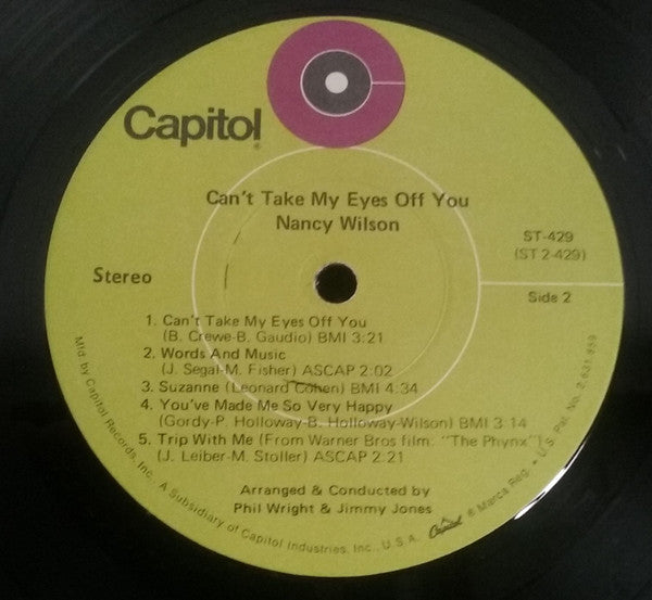 Nancy Wilson - Can't Take My Eyes Off You
