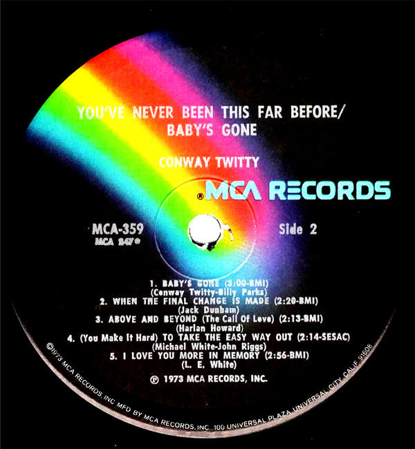 Conway Twitty - You've Never Been This Far Before / Baby's Gone