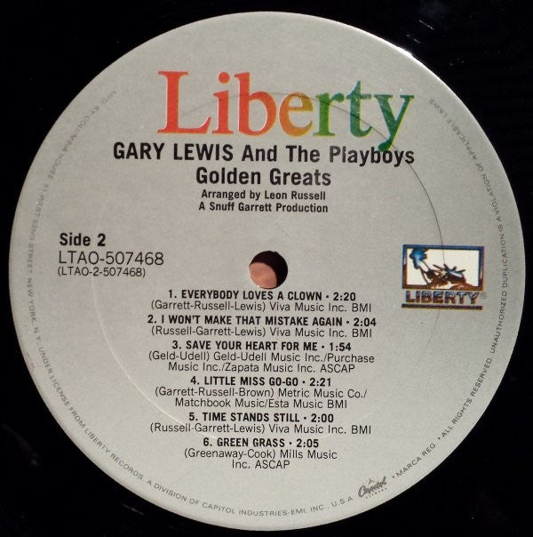 Gary Lewis & The Playboys - Golden Greats