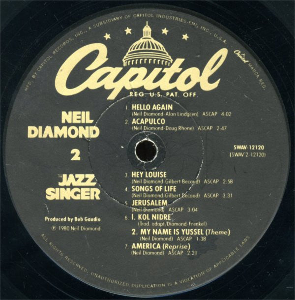 Neil Diamond - The Jazz Singer (Original Songs From The Motion Picture)