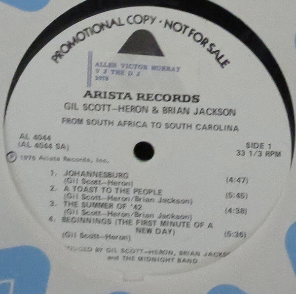 Gil Scott-Heron & Brian Jackson - From South Africa To South Carolina
