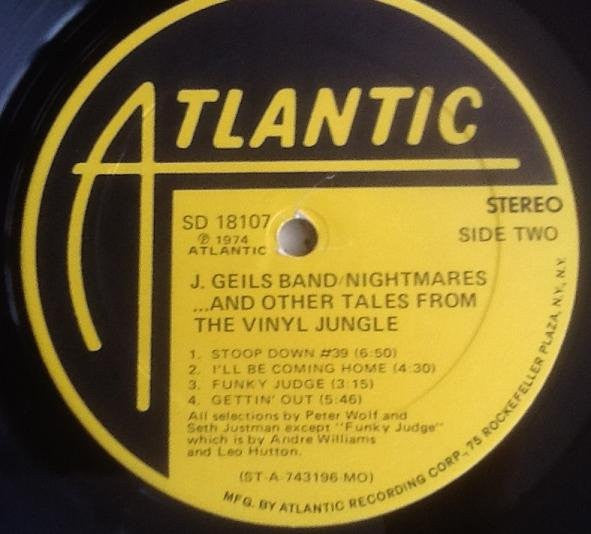 J. Geils Band, The - Nightmares ...And Other Tales From The Vinyl Jungle