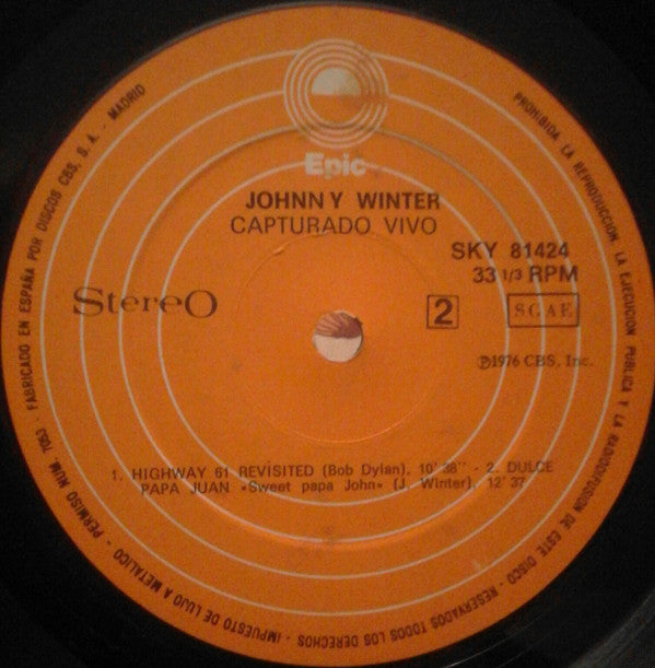 Johnny Winter - Capturado Vivo