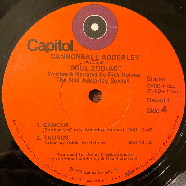 Cannonball Adderley, Rick Holmes, Nat Adderley Sextet - Soul Zodiac