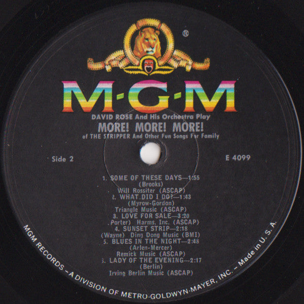 David Rose & His Orchestra - More! More! More! Music Of The Stripper And Other Fun Songs For The Family