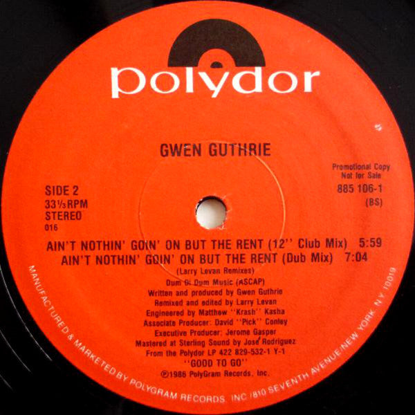 Gwen Guthrie - Ain't Nothin' Goin' On But The Rent